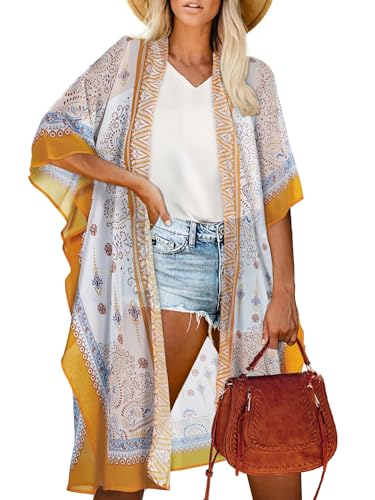 Image of Women's Kimono Beach Cover up for Summer Bathing Suits Cardigans Casual Loose Swimwear 2026