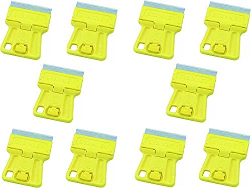 Stanley 28-100 1-3/16" High Visibility Mini Razor blade scraper (10 Pack)