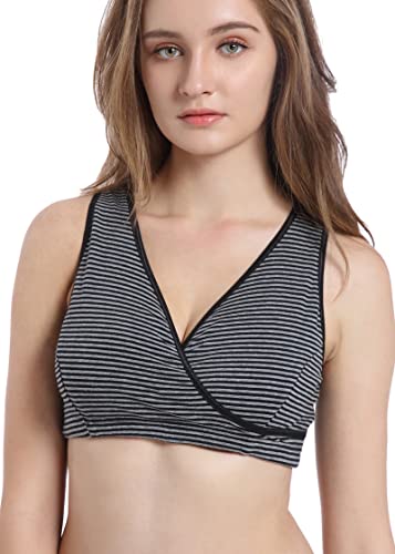 Image of CAKYE 3 Pack Maternity Nursing Sleep Bra Breastfeeding Cotton Bralette