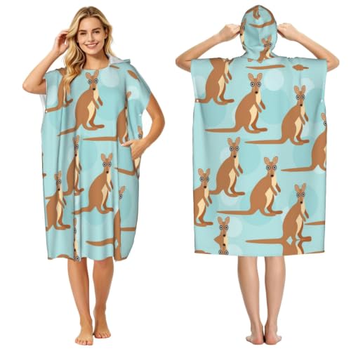 Serviette de plage poncho à capuche microfibre | Peignoir à langer piscine et surf - 2