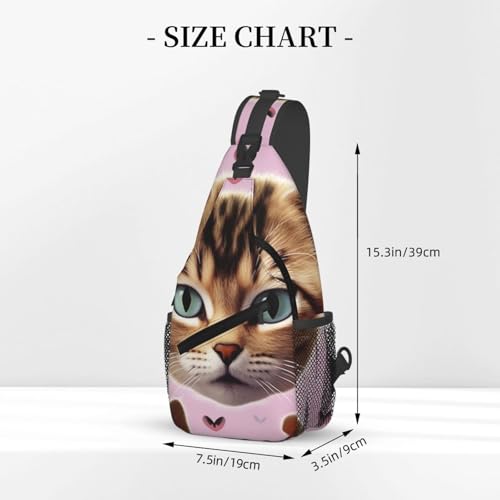 Bolso cruzado para hombre con diseño de gato miniatura 3