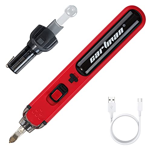 Cartman 4V Portable Cordless Soldering Iron, Rechargeable Electronic Soldering Kit, 3 Seconds Superfast Heat Up, LED Light, Electrical Soldering, Welding, Cutting, DIY Projects Tool