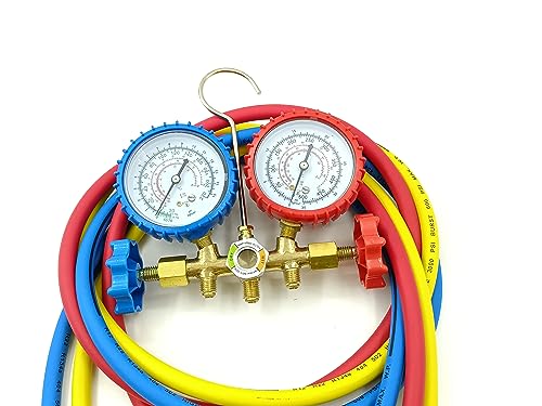 Manifold con mangueras y manómetros HVAC Obida 60"