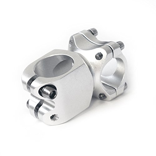 DEERU Bike Stem 25.4 x 32mm 7 Degree Mountain Bike Stem Bicycle Handlebar Stem Suitable for BMX MTB Road Bike (Aluminum Alloy) (Silver)
