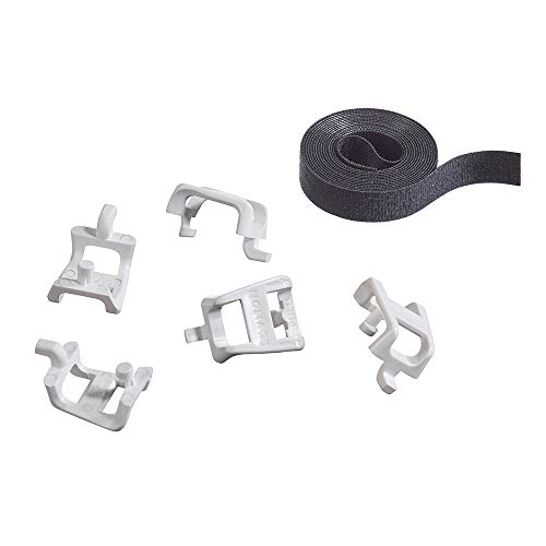 Attaches de selle plastique avec velcro Leviton 49605-AST pour éviter les nœuds multimédia
