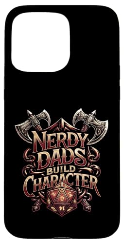 Nerdy Dads Build Character Funny RPG Dice Tabletop Gamer �X�}�z�P�[�X iPhone 15 Pro Max �p