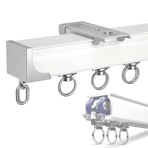 Rails de rideau de plafond en aluminium robuste au design minimaliste