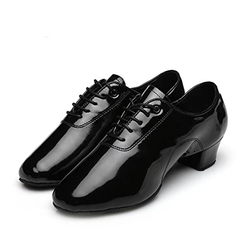 Boy's Ballroom Dance Shoes Black Patent Leather Sole Tango Salsa Latin Character Shoe Oxfords Jazz Teaching Shoes2
