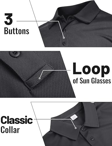 TACVASEN Men's Long Sleeve Polo Shirt Quick Dry Tactical Performance Golf Collared Work Casual Moisture Wicking Shirts2