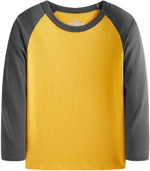 Huata 2 Packs Boys Girls T-Shirt Long Sleeve Crewneck Tee - Image 8