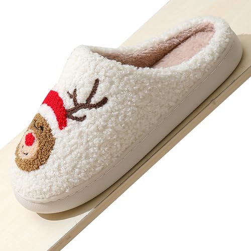 Image of Comfy Elastic Slippers for Women Men,Memory Foam Soft Plush House Slippers