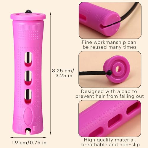 30 Pièces Permanente Cheveux Boucle Kit de Taille Moyenne, Bigoudis Cheveux de 0,75 Pouce,Kits de Perm à Bigoudi pour Femmes,pour Cheveux Naturels Longs Cheveux Courts Outil de Coiffure Bigoudis – vue 3