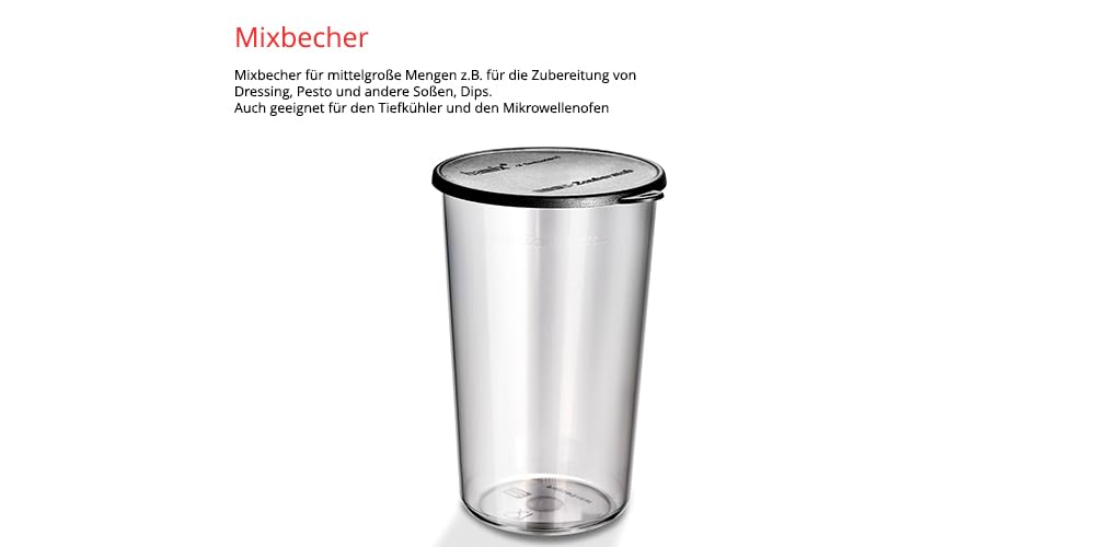 ESGE Zauberstab M 160 G Gourmet 90610 Stabmixer, Pürierstab, 2 Stufen bis 15.000 U/Min, ergonomischer Griff, langlebiger, robuster Motor, inkl. Zubehör, 160W, Made in Switzerland