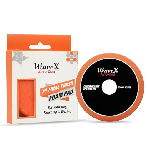 Image of Wavex 3-Inch Final Finish Foam Pad for Car | Low Profile 20mm Design for Extreme Performance | Ultra Soft Foam for High Gloss Shine | Compatible with DA & Rotary Polisher | Machine Washable & Reusable