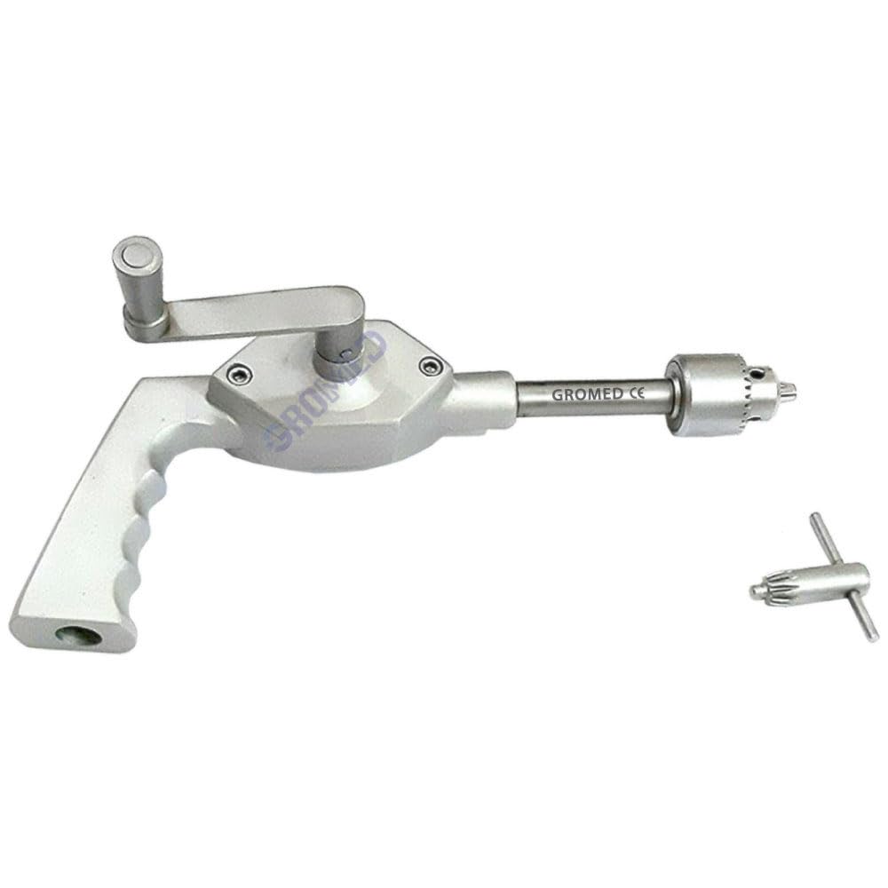 Gromed Universal Hand Bone Drill Machine Closed Gear (Manual) with Stainless Steel Chuck for Orthopedic & Neuro Surgery (B0CG5NZ3N7) Amazon Price History, Amazon Price Tracker