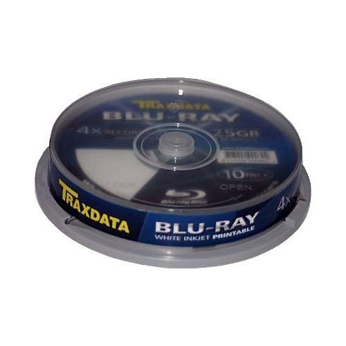 Traxdata BD-R 25GB 4X Blu-Ray Recordable bedruckbar Cakebox 10 Stück