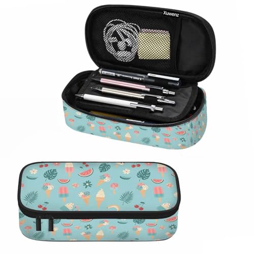 Image of Sweet Dessert Pencil Case Ice Cream Pineapple Watermelon Summer Pencil Bag Pouch Box Organizer for College School Students Boy Girl
