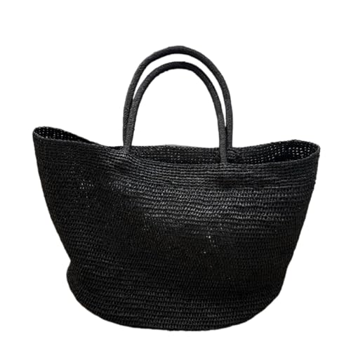 Grand sac fourre-tout en rotin pour vos journées à la plage et sorties d'été ensoleillées