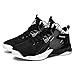 WELRUNG Women's Men's High Top Lightweight Fly-Weaving Basketball Shoes Outdoor Sports Running Tennis Sneakers Size 11/9.5 Black