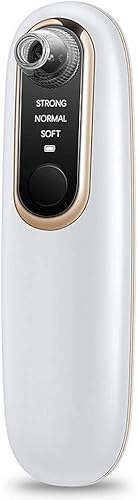 XARONF Removedor de acné al vacío, limpiador visual de poros faciales, comedona eléctrica para acné, 3 potencias de succión ajustables, 3 cabezales