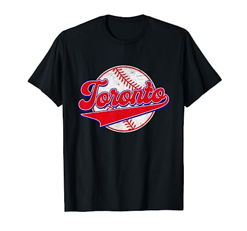Toronto Cityscape Vintage Baseball Men Women Kids T-Shirt