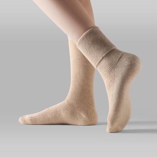 Image of 100% Pure Cashmere Women Ladies Men Sleep Bed Outdoor Socks, Made in Inner Mongolian