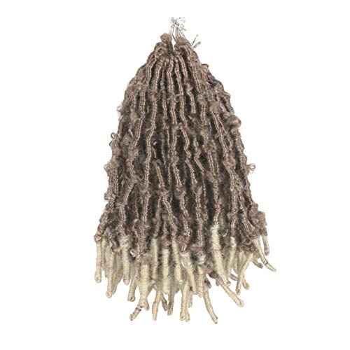 Niseyo 6 Packs Butterfly Locs Crochet Hair 12 Inch Pre Looped Distressed Locs Crochet Braids (T30/613)