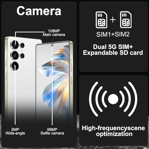 Image of BXV I25 Ultra 16+512GB Smartphone - 7000mAh Battery, 6.99-inch Display, Built-in Pen, Android 14, Snapdragon 8 Gen3, 68MP+108MP Camera Outperform Competitors in Speed & Power (White)