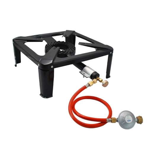 Quemador de gas de alta potencia de 8 kW para exteriores, estufa portátil de hierro fundido, ideal para calentar barbacoa y cocinar mientras acampas, diseño eficiente y duradero