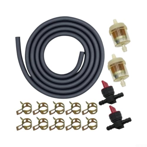 Kit de manguera de combustible de 2 m, 6 mm de diámetro interior con válvulas de cierre