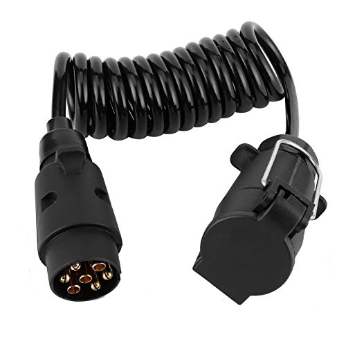 Cable de remolque de 7 pines en espiral con conector impermeable para caravana 5