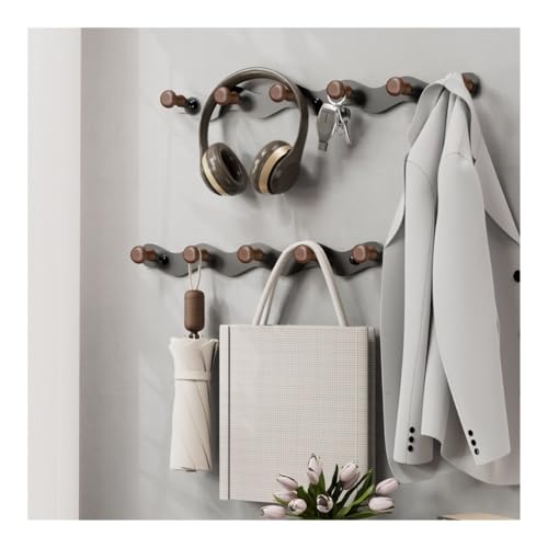 Perchero de Pared de 47cm sin Taladro para la Entrada y Ropa 4