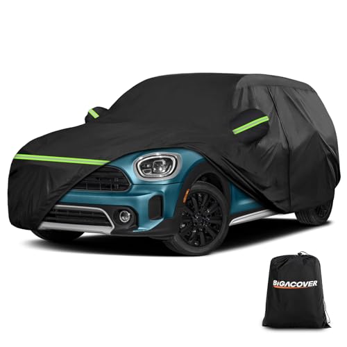 Full Car Covers for 2014-2025 Mini Cooper/Cooper S/Hardtop/Clubman/Countryman 4 Door, Car Cover Waterproof Heavy Duty All-Weather Protection with Door Zipper & Storage Bag