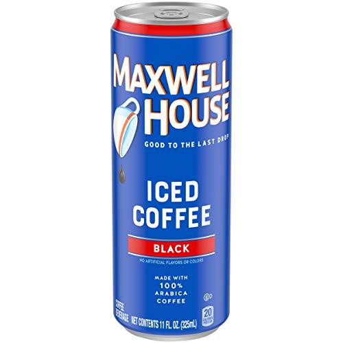 Maxwell House Black Ready-to-Drink Iced Coffee (11 oz Cans, Pack of 12)