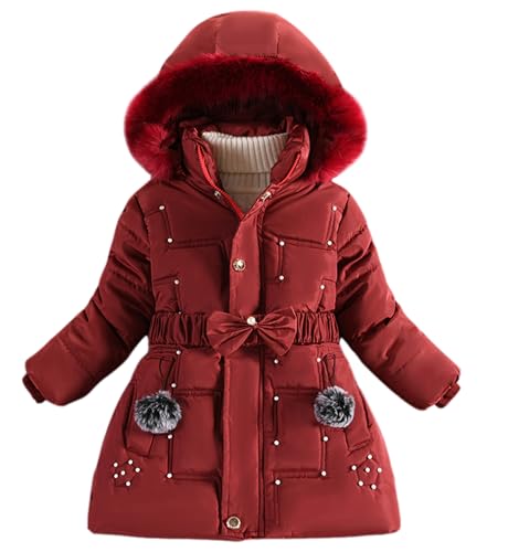 Manteau d'hiver chaud pour fille parfait pour l'école et les sorties de 3 à 9 ans