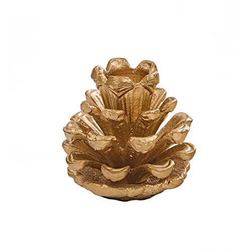 Patricia Heaton Home Gold Pinecone Taper Holder...