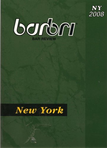 Barbri Bar Review: New York, 2008: BarBri Bar Review: 9780314186959 ...
