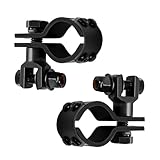 Motorcycle Highway Footpegs Clamp Engine Guard Footpegs Mounts Adapter Fit for Harley Yamaha Suzuki Kawasaki 25mm 32mm 34mm (Black)
