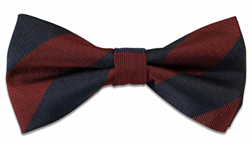 The Regimental Shop Household Division Polyester (Pretied) Bow Tie Navy/Maroon