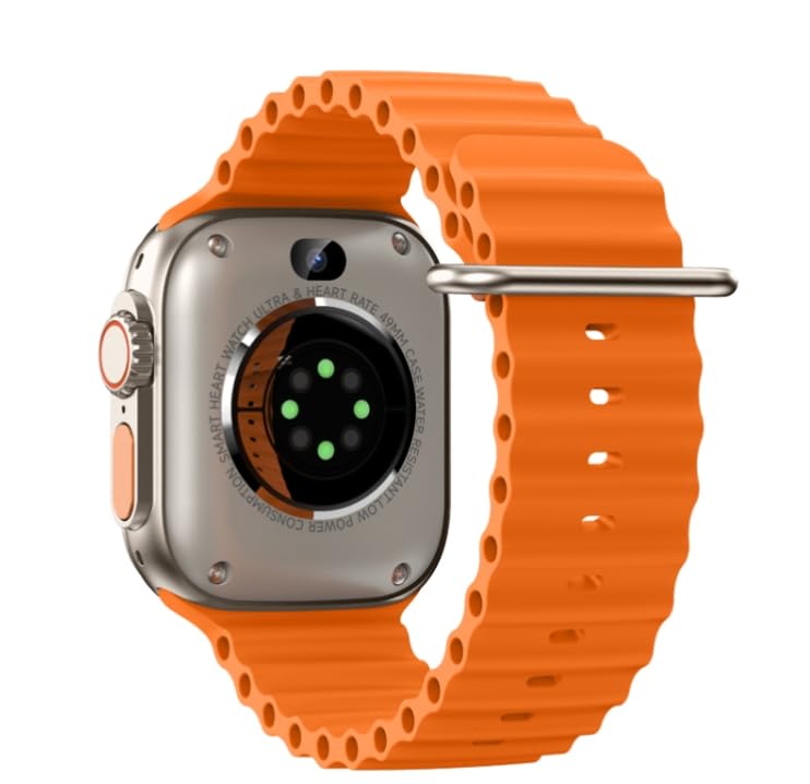 Image of SE HUB Dual Camera Sim Wath | Water Droplet Screen Video Call Instagram Android Smart Watch, Large Screen | Smart Watch for Men & Women (Orange)