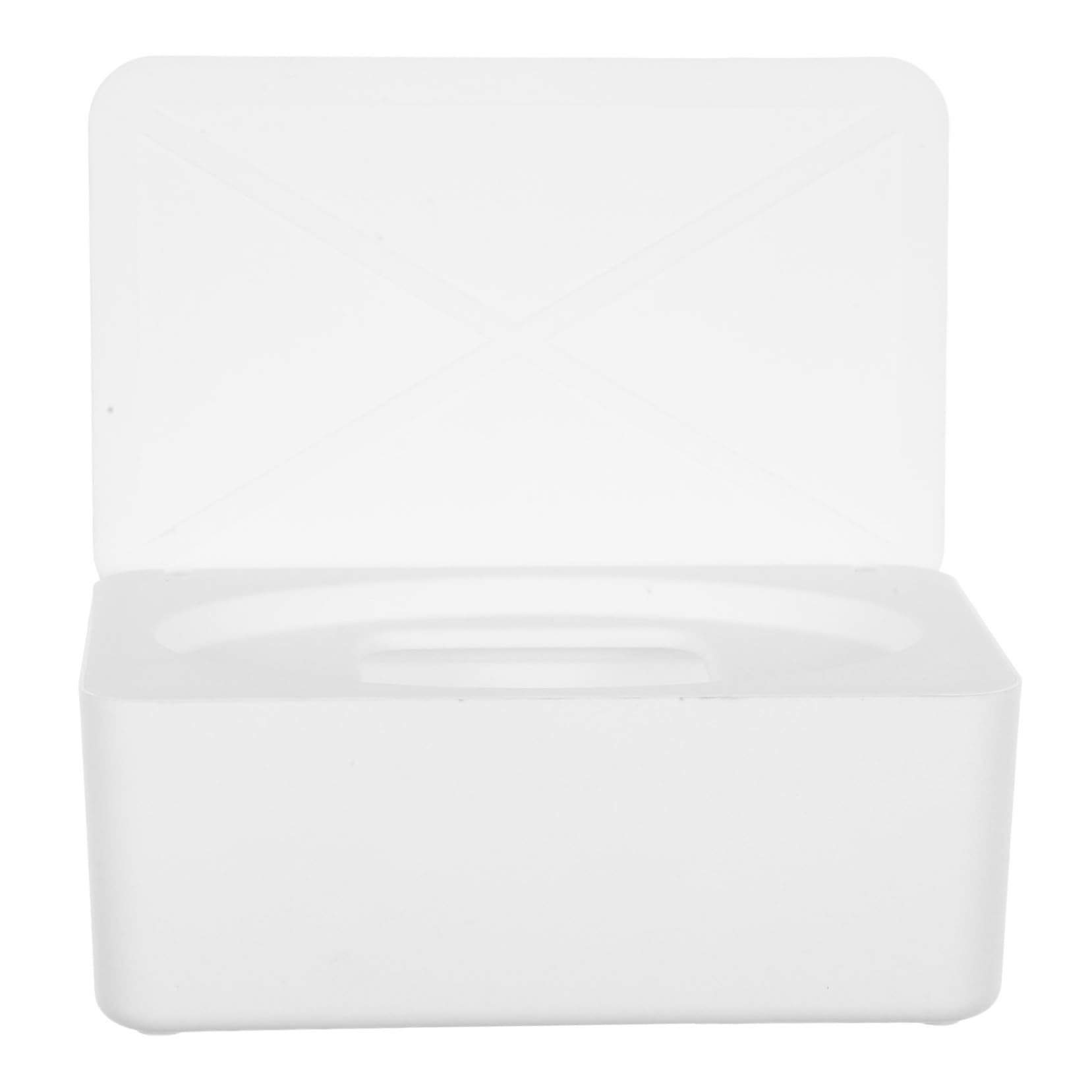 PRETYZOOM 4 Pièces boîte de mouchoirs humides Case de Linge de Voyage boîtes à Serviettes de ménage Porte-mouchoirs de Rangement récipient Distributeur de lingettes PP Blanche