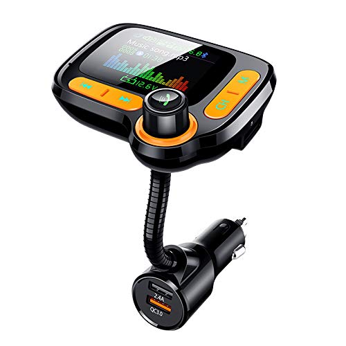 YONGYAO C86 Qc3.0 Cargador Rápido Surpport 64Gb Reproductor de Mp3 USB Coche Kit Transmisor FM Bluetooth Manos Libres TF Aux Audio Receptor