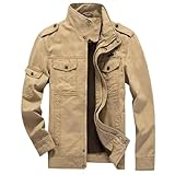 VÊTEMENT D'EXTÉRIEUR POUR TEMPS CHAUD OU FROID - Restez à l'aise au travail ou pendant la pêche ou la randonnée. Cette veste militaire coupe-vent est assez respirante pour être portée au printemps, mais assez chaude pour les jours frais d'automne.