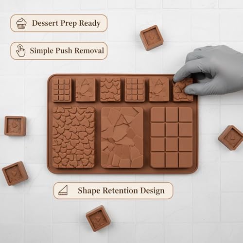 Image of Signamio 9 in 1 Chocolate Mould - Multiple Size Chocolate Mould Silicone for Crafting - Versatile Chocolate Silicone Mould for Baking and Decorating