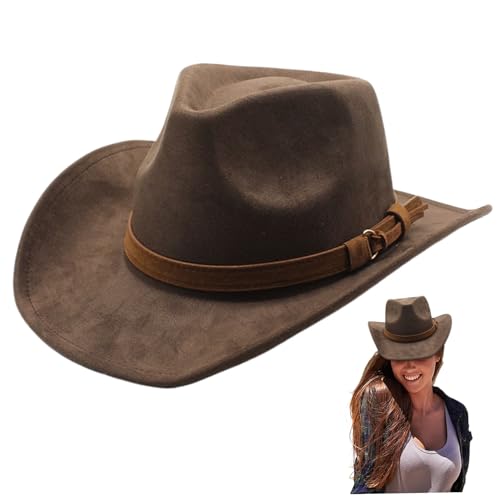 Adattamento regolabile: misurando circa 22,05-23,23 pollici, il cappello da cowboy è progettato per il comfort, la vestibilità sicura e personalizzata..È un bel cappello da cowboy per gli accessori per costumi da cowboy da cowboy selvaggio per adulti e può anche adattarsi ai bambini e agli adolescenti più grandi.