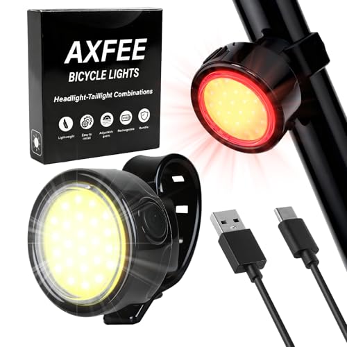 AXFEE Luces Bicicleta Delantera y Trasera, Luce Bici Impermeables IPX6, Luces Bicicleta USB Recargable, 24 Luce LED, para Ciclismo de Carretera/Montaña y Conducción Nocturna. - imagen 8