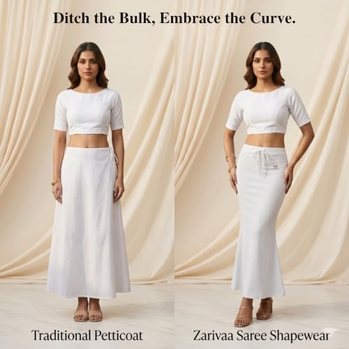 Image of Women's Saree Shapewear - Slim Fit Stretchable Petticoat for Sarees | Comfortable Waistband | Body Shaping Underskirt