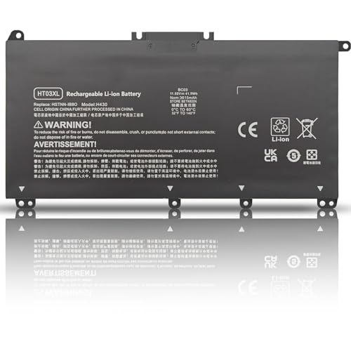 Hafiuege HT03XL TF03XL L11119-855 Batterie Compatible avec HP Pavilion 14-CE 14-CF 14-DF 15-CS 15-CW 15-DA 15-DB 15-DW 17-by 17-CA L11421-542 L11421-2C2 HSTNN-LB8M HSTNN-DB8R 11.55V 3615Mah