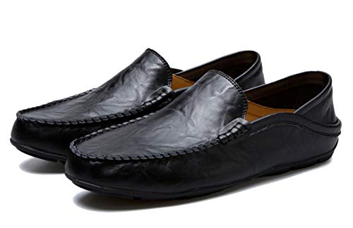 Men’s Soft Leather Slip On Loafers Flats Moccasins Oxfords Shoes Casual Driving Shoes Slippers4
