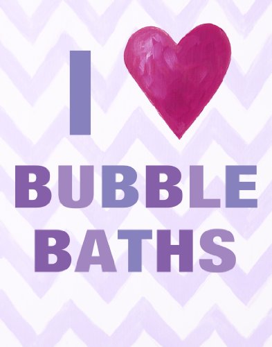 Cici Art Factory Wall Hanging, I Heart Bubble Baths Lilac